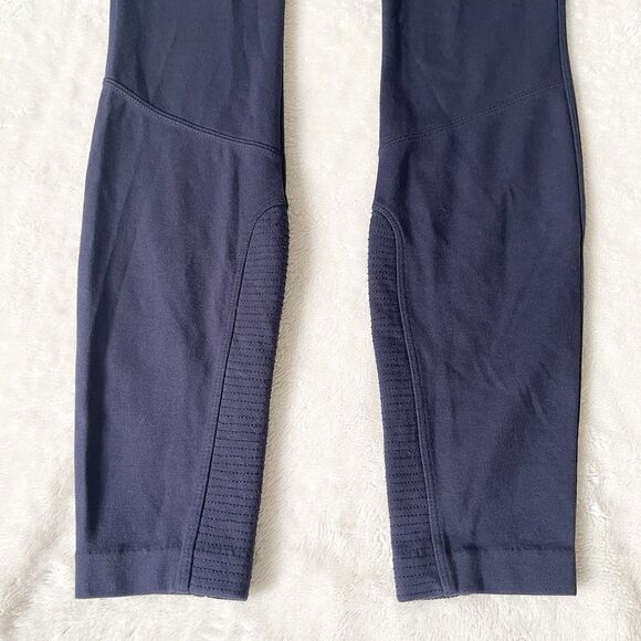 ATHLETA Womens Pants Size 4 Ponte Moto 2 Navy Zippered Pockets Full Length - Picture 3 of 13